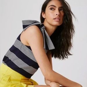 🖤 Anthropologie - Bishop + Young One-Shoulder Striped Top | Size XL